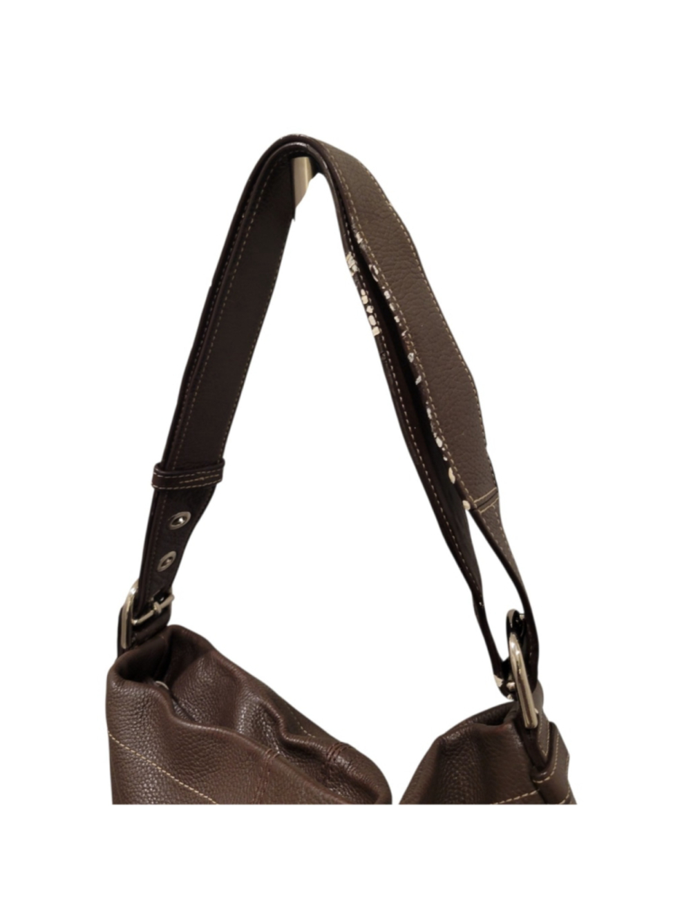 Coach F15064 Women's Brown Leather Duffle Hobo Convertible Shoulder Bag Purse - Picture 9 of 13